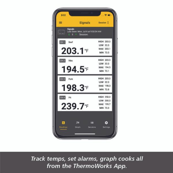 Signals™ BBQ Alarm Thermometer with Wi-Fi and Bluetooth® Wireless Technology - Image 2